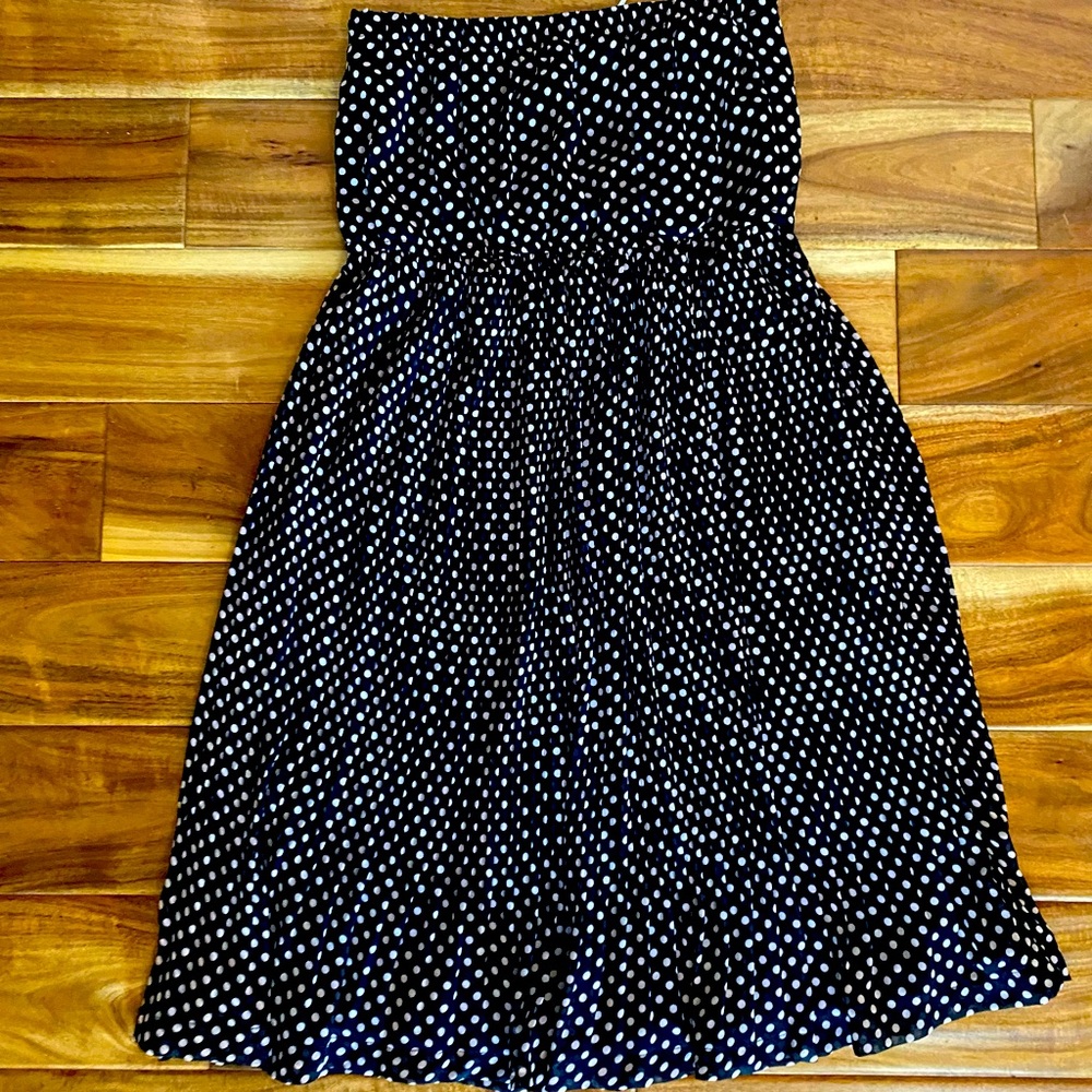 Hazel Strapless Polka Dot Dress